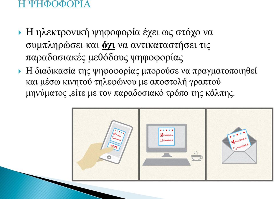 διαδικασία της ψηφοφορίας µπορούσε να πραγµατοποιηθεί και µέσω κινητού