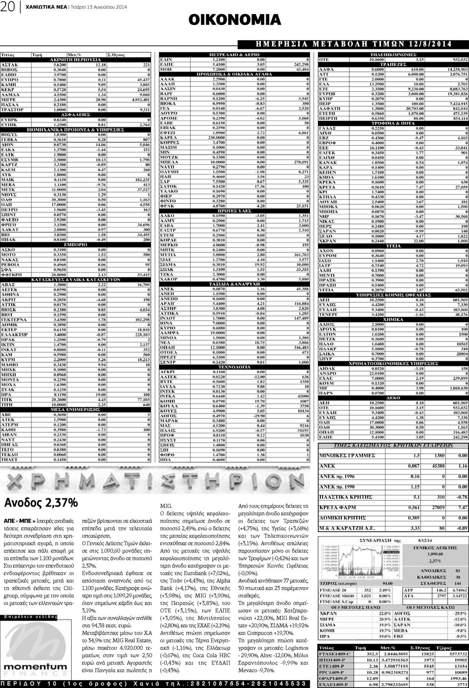 Στο επίκεντρο του επενδυτικού ενδιαφέροντος βρέθηκαν οι τραπεζικές μετοχές, μετά και τη χθεσινή έκθεση της Citigroup, σύμφωνα με την οποία οι μετοχές των ελληνικών τραπεζών βρίσκονται σε ελκυστικά