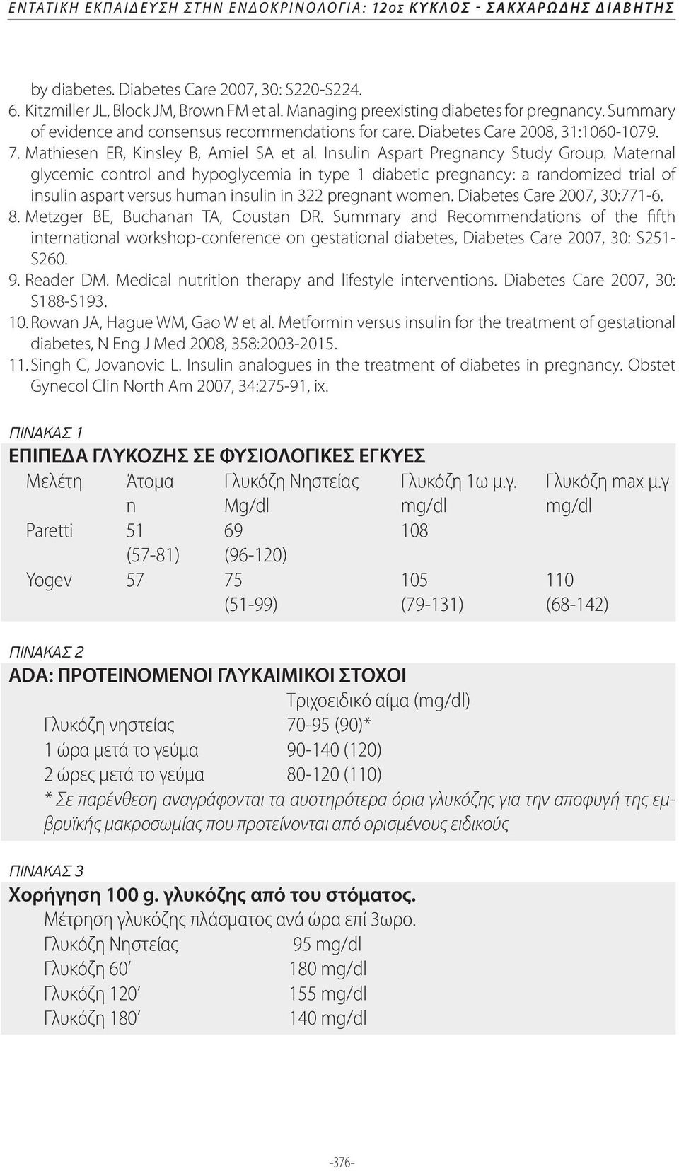 Insulin Aspart Pregnancy Study Group. Maternal glycemic control and hypoglycemia in type 1 diabetic pregnancy: a randomized trial of insulin aspart versus human insulin in 322 pregnant women.