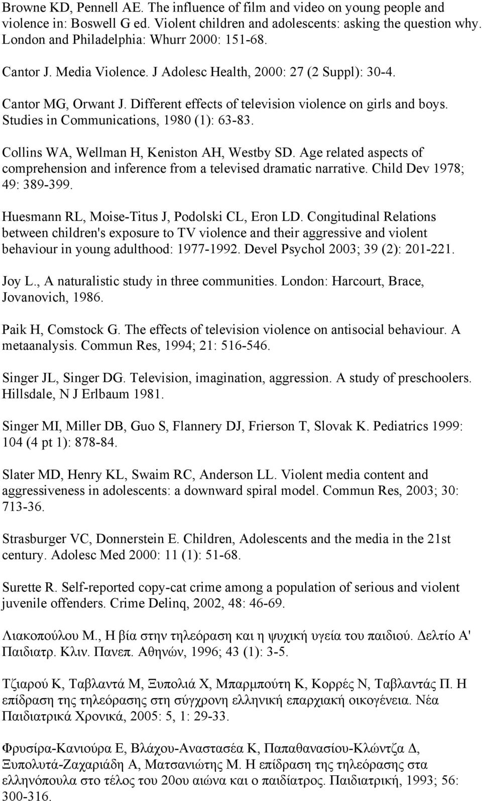 Studies in Communications, 1980 (1): 63-83. Collins WA, Wellman H, Keniston AH, Westby SD. Age related aspects of comprehension and inference from a televised dramatic narrative.