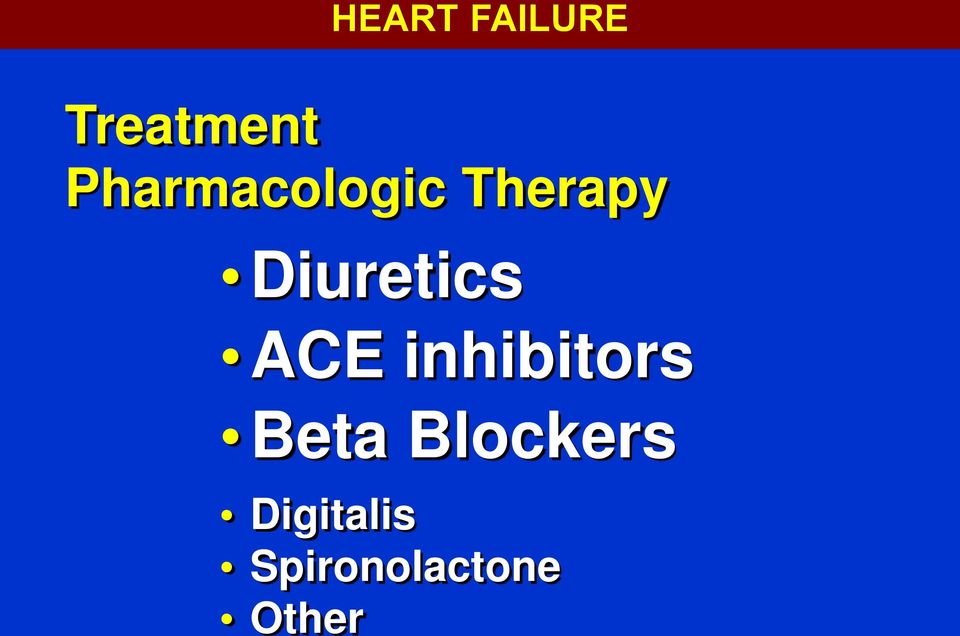 Diuretics ACE inhibitors