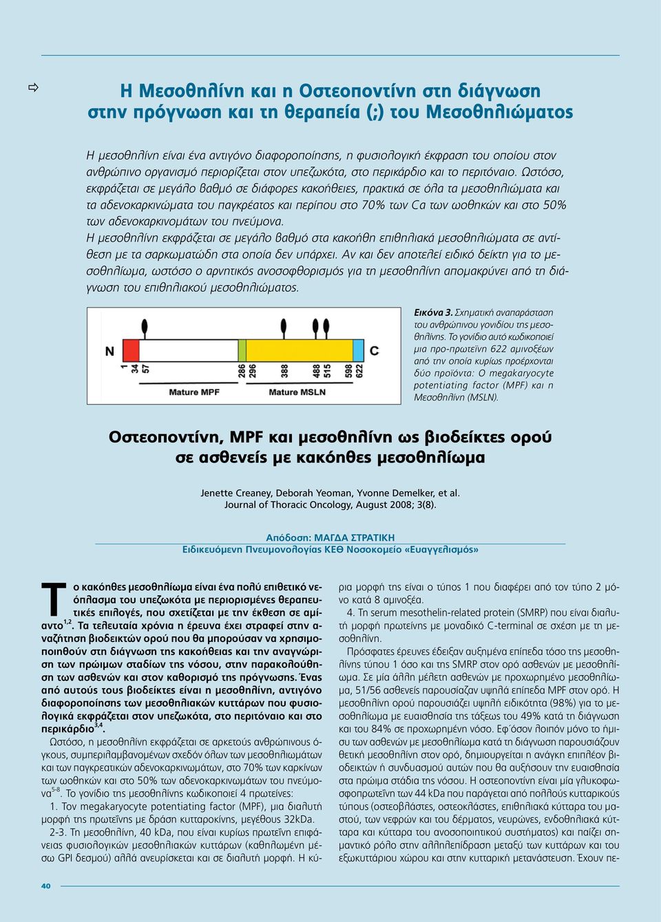 Ωστόσο, εκφράζεται σε μεγάλο βαθμό σε διάφορες κακοήθειες, πρακτικά σε όλα τα μεσοθηλιώματα και τα αδενοκαρκινώματα του παγκρέατος και περίπου στο 70% των Ca των ωοθηκών και στο 50% των