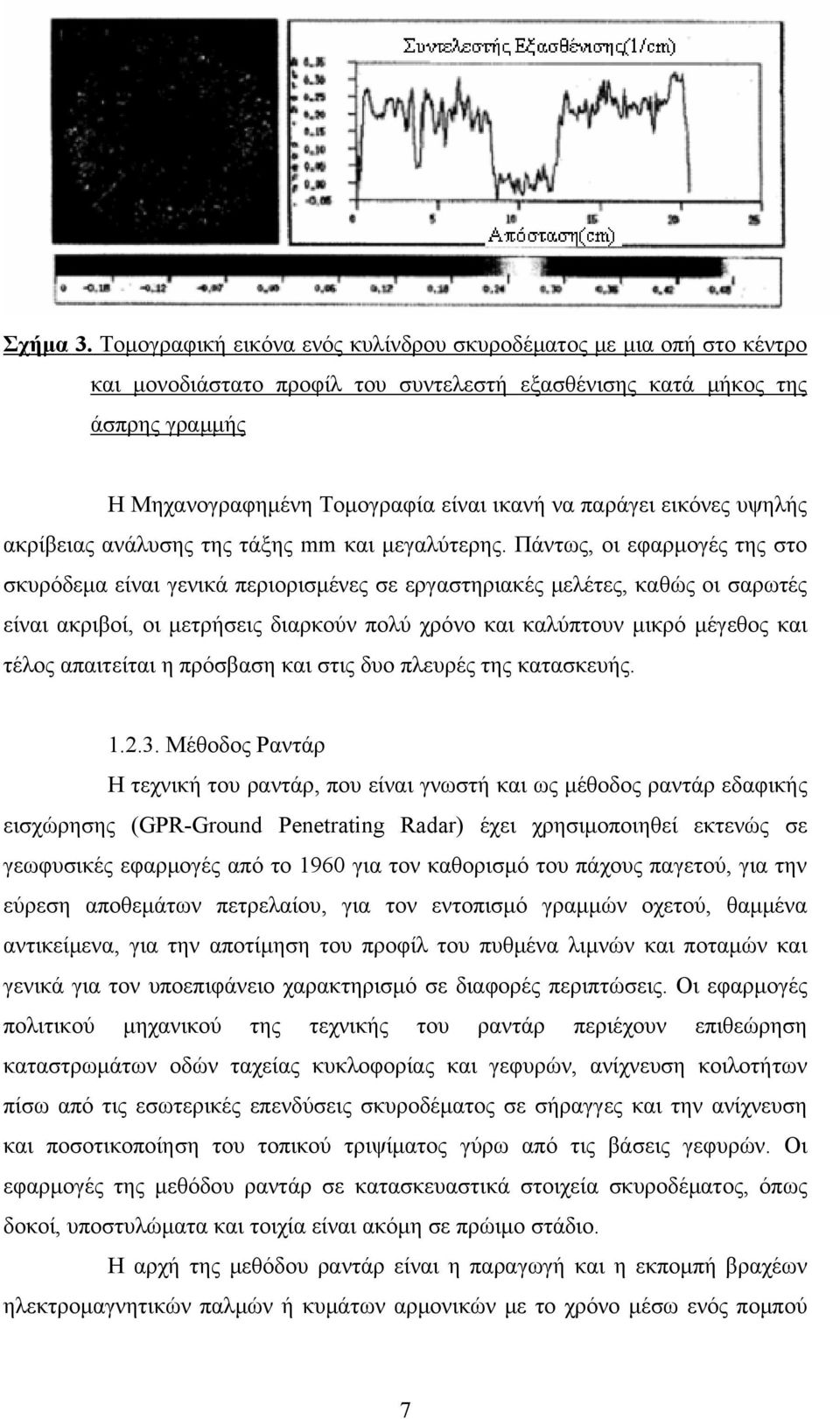 παράγει εικόνες υψηλής ακρίβειας ανάλυσης της τάξης mm και μεγαλύτερης.