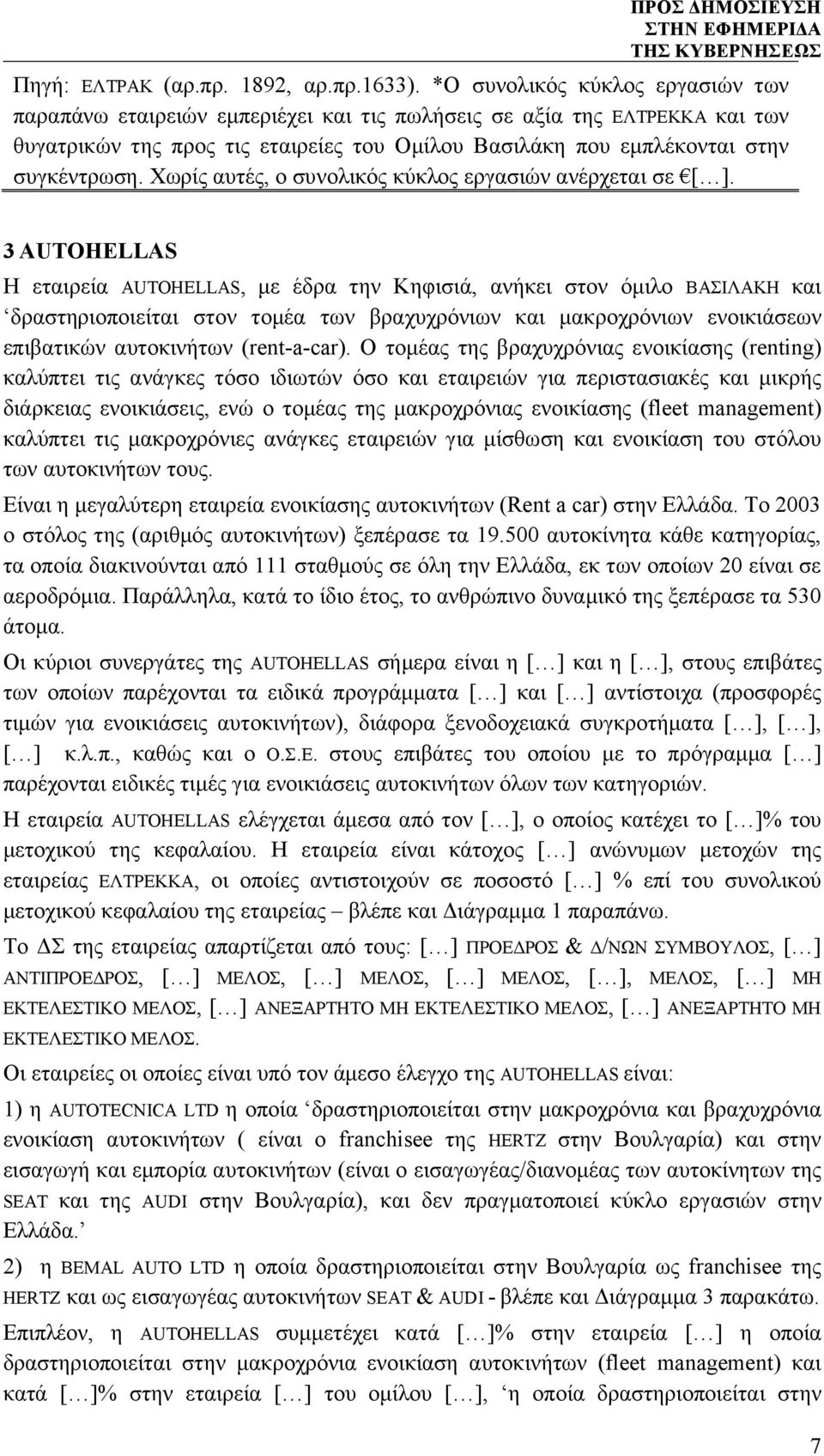 Χωρίς αυτές, ο συνολικός κύκλος εργασιών ανέρχεται σε.