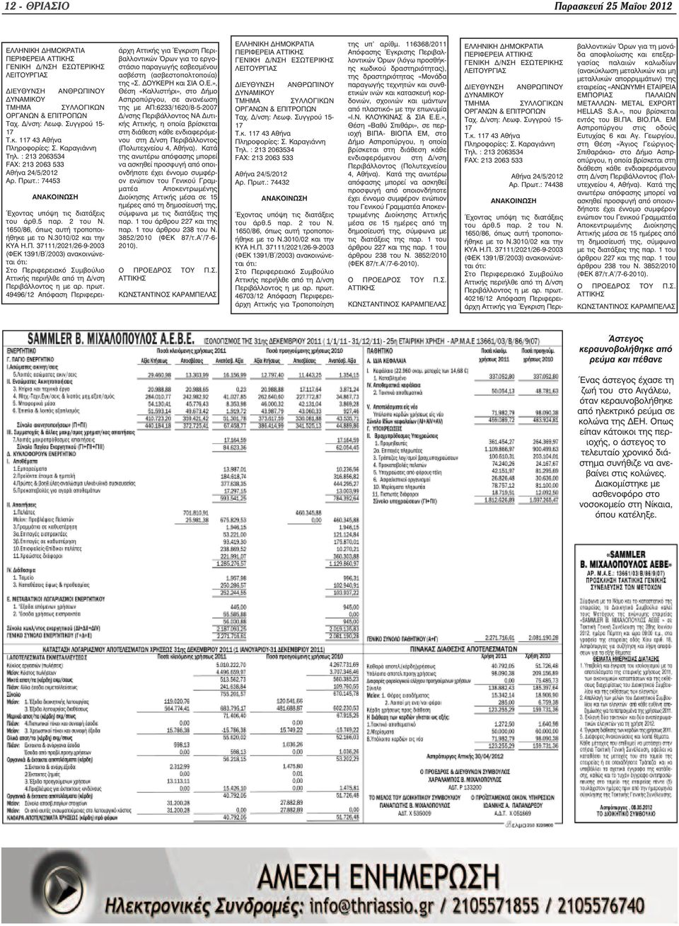 1650/86, όπως αυτή τροποποιήθηκε µε το Ν.3010/02 και την ΚΥΑ Η.Π.