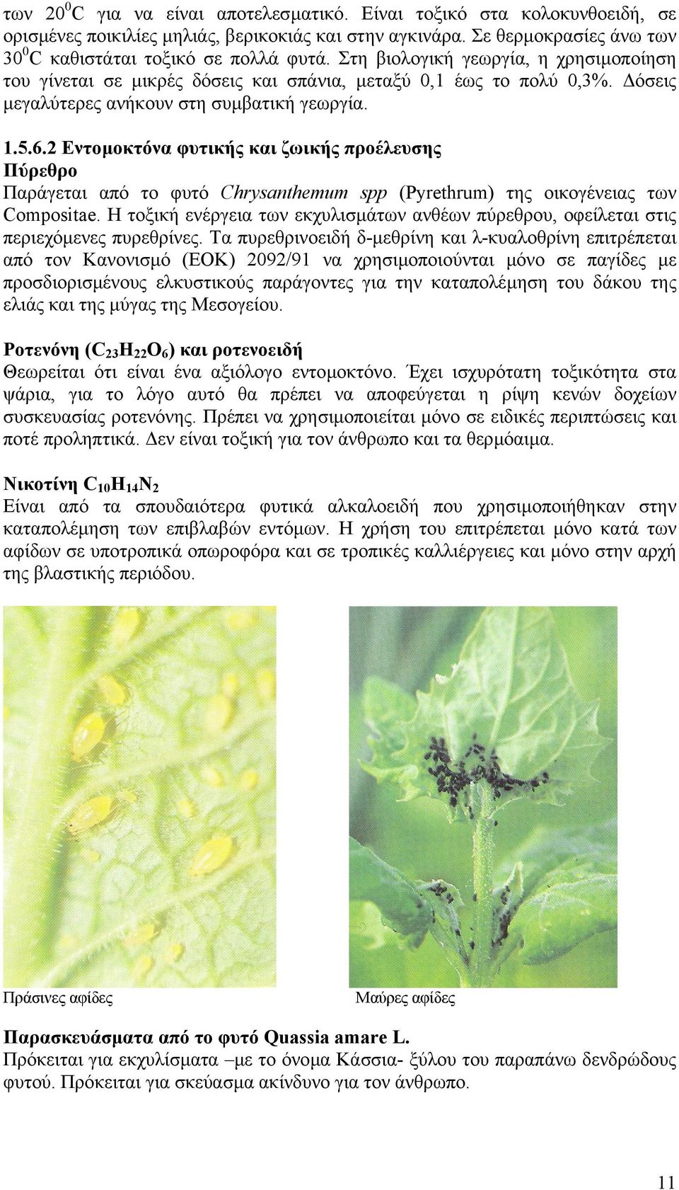 2 Εντοµοκτόνα φυτικής και ζωικής προέλευσης Πύρεθρο Παράγεται από το φυτό Chrysanthemum spp (Pyrethrum) της οικογένειας των Compositae.