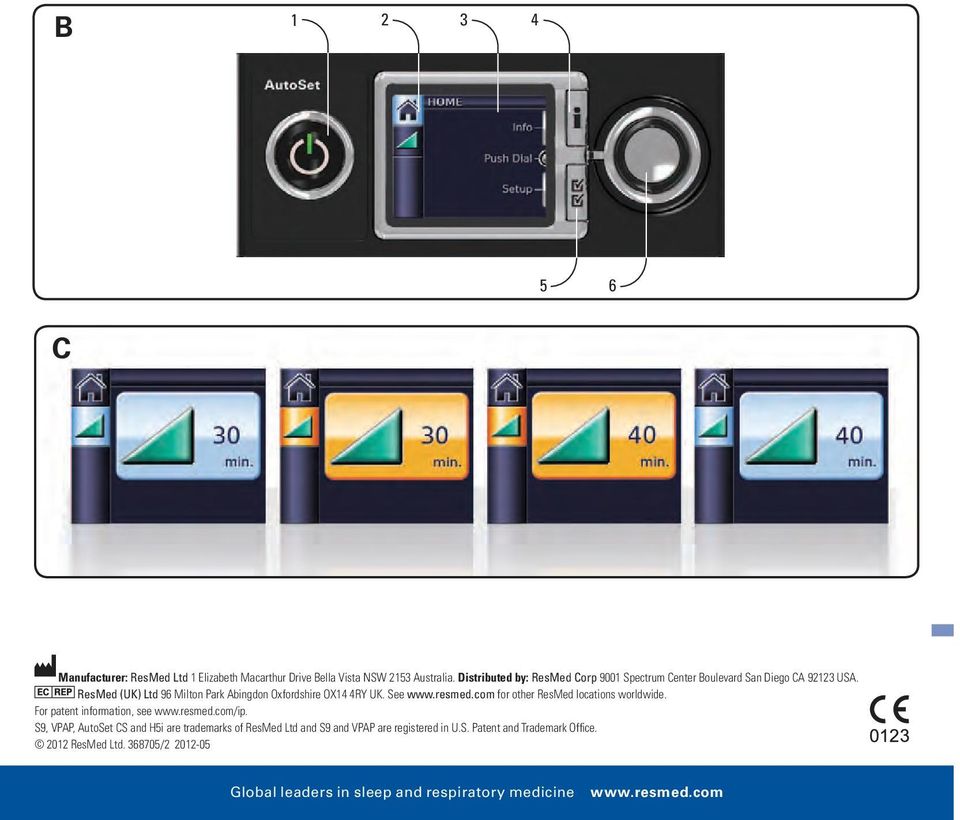ResMed (UK) Ltd 96 Milton Park Abingdon Oxfordshire OX14 4RY UK. See www.resmed.com for other ResMed locations worldwide.