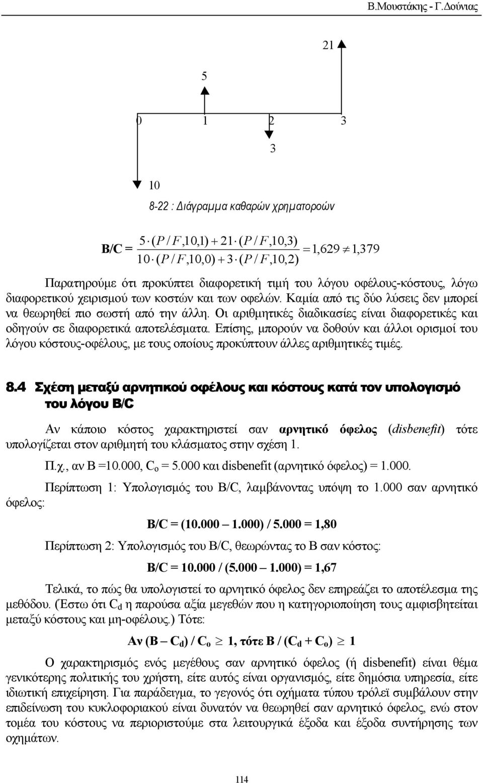 λόγου οφέλους-κόστους, λόγω διαφορετικού χειρισµού των κοστών και των οφελών. Καµία από τις δύο λύσεις δεν µπορεί να θεωρηθεί πιο σωστή από την άλλη.