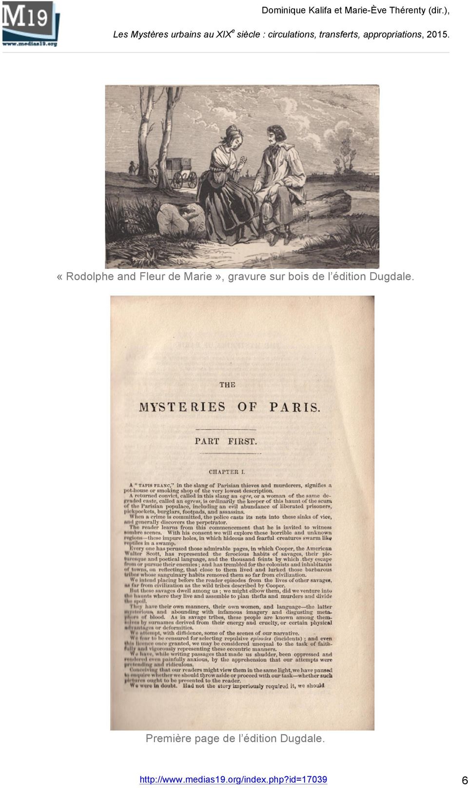 Première page de l édition Dugdale.