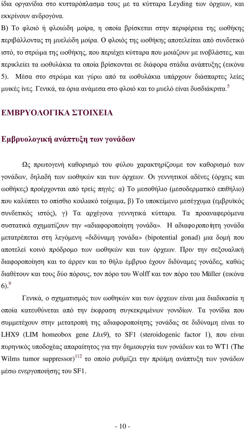 Ο φλοιός της ωοθήκης αποτελείται από συνδετικό ιστό, το στρώμα της ωοθήκης, που περιέχει κύτταρα που μοιάζουν με ινοβλάστες, και περικλείει τα ωοθυλάκια τα οποία βρίσκονται σε διάφορα στάδια