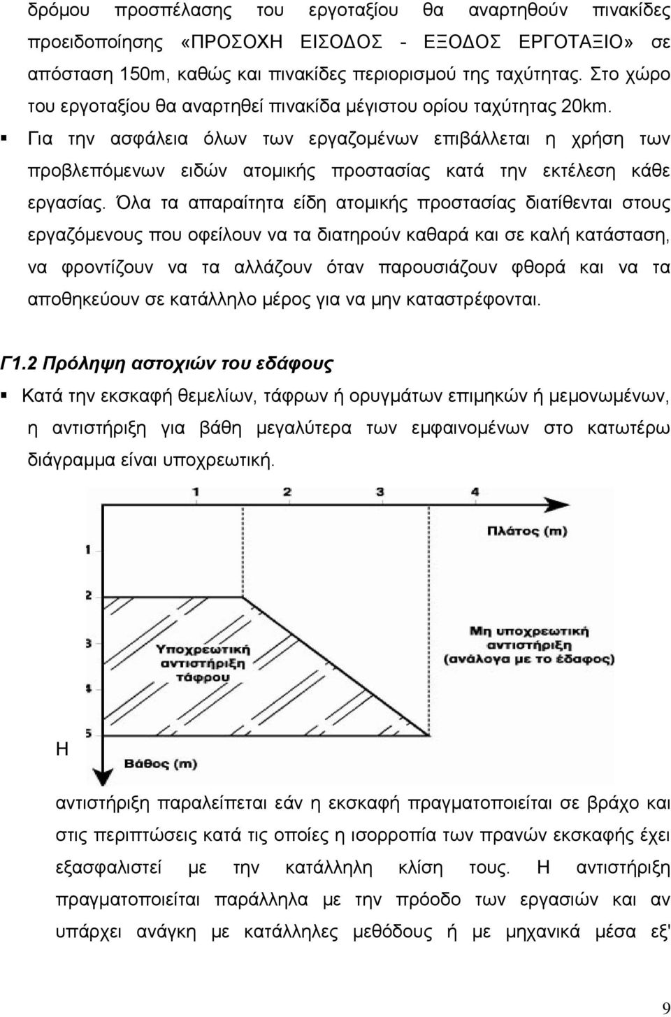 Για την ασφάλεια όλων των εργαζομένων επιβάλλεται η χρήση των προβλεπόμενων ειδών ατομικής προστασίας κατά την εκτέλεση κάθε εργασίας.