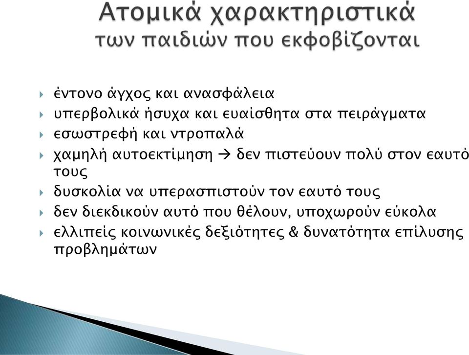 τους δυσκολία να υπερασπιστούν τον εαυτό τους δεν διεκδικούν αυτό που