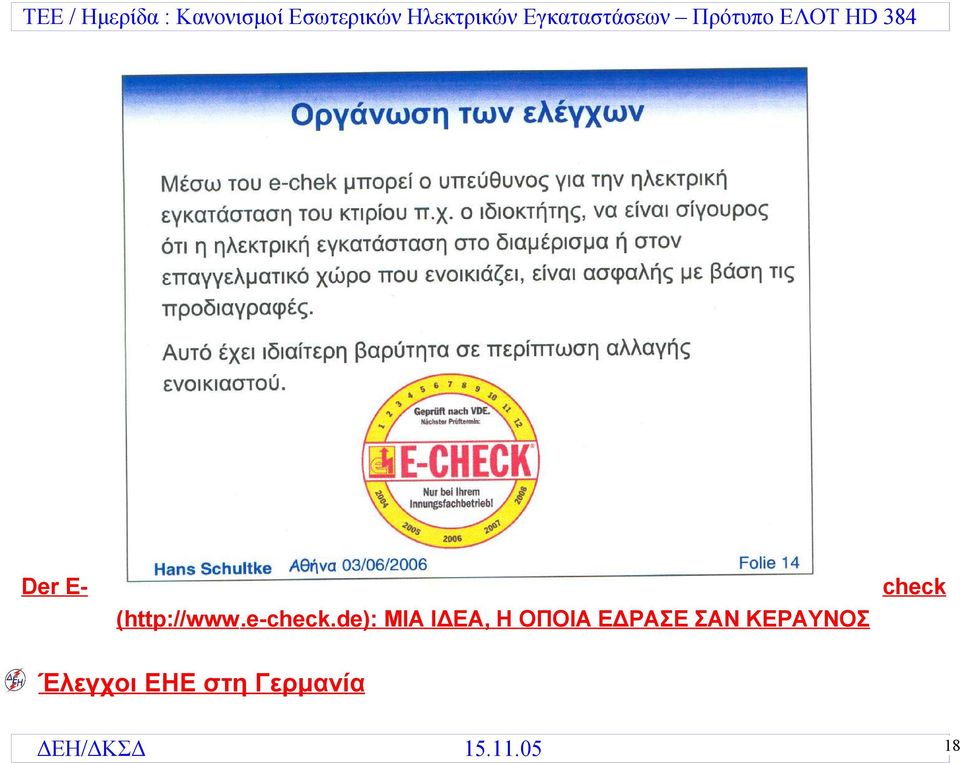 ΣΑΝ ΚΕΡΑΥΝΟΣ check Έλεγχοι ΕΗΕ