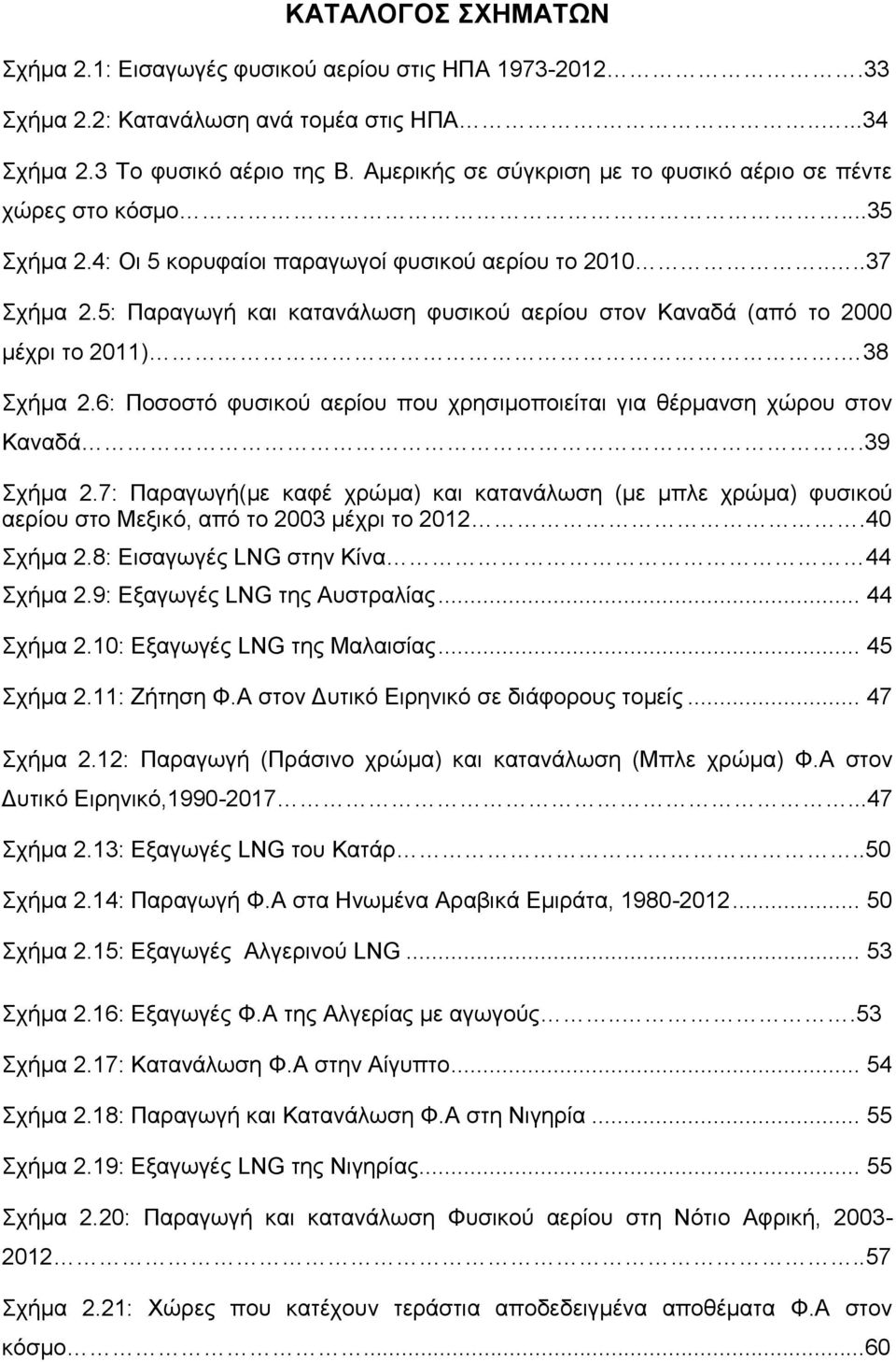 5: Παραγωγή και κατανάλωση φυσικού αερίου στον Καναδά (από το 2000 μέχρι το 2011). 38 Σχήμα 2.6: Ποσοστό φυσικού αερίου που χρησιμοποιείται για θέρμανση χώρου στον Καναδά.39 Σχήμα 2.