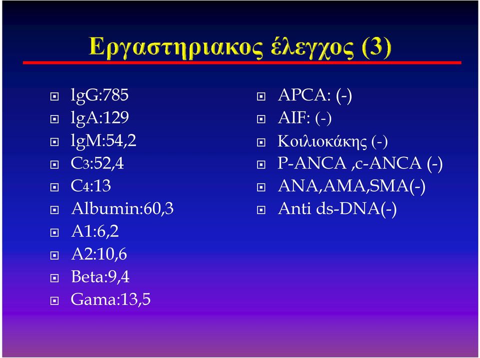 Gama:13,5 APCA: (-) AIF: (-) Κοιλιοκάκης