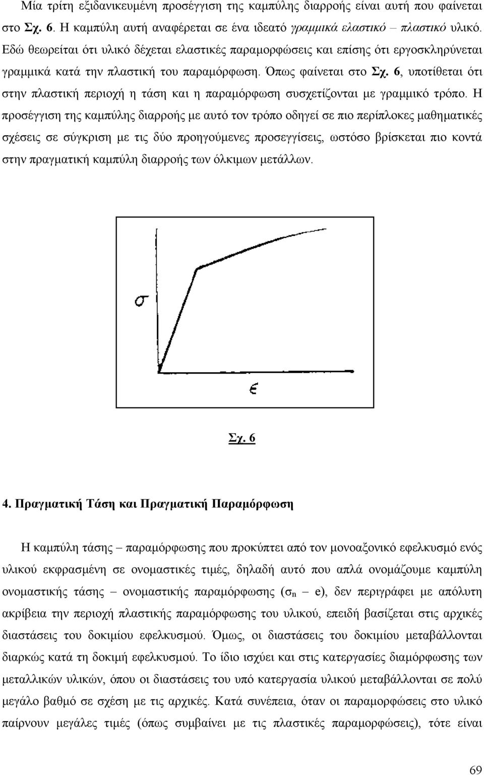 6, υποίθαι όι ην πλαική πριοχή η άη και η παραµόρφωη υχίζοναι µ γραµµικό ρόπο.