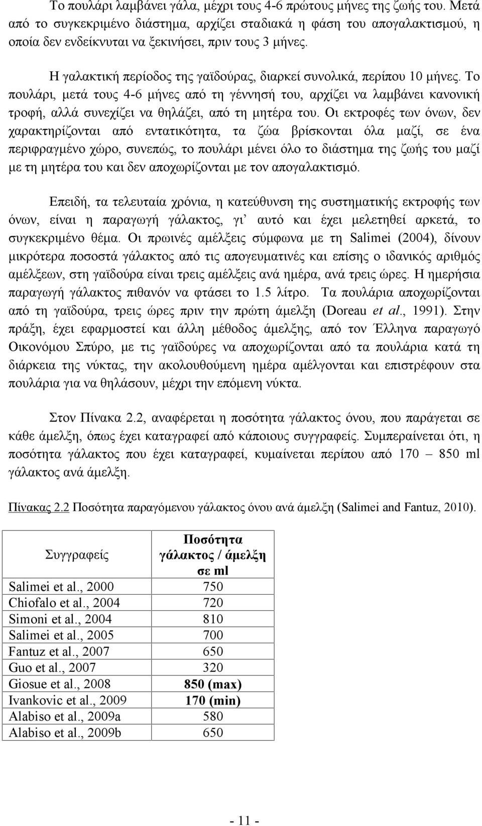 Η γαλακτική περίοδος της γαϊδούρας, διαρκεί συνολικά, περίπου 10 μήνες.