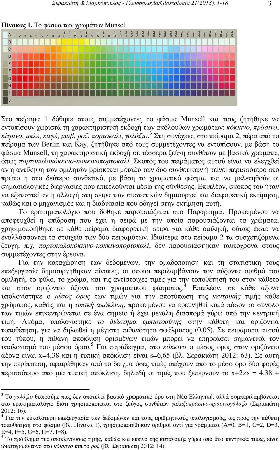 κίτρινο, µπλε, καφέ, µωβ, ροζ, πορτοκαλί, γαλάζιο.