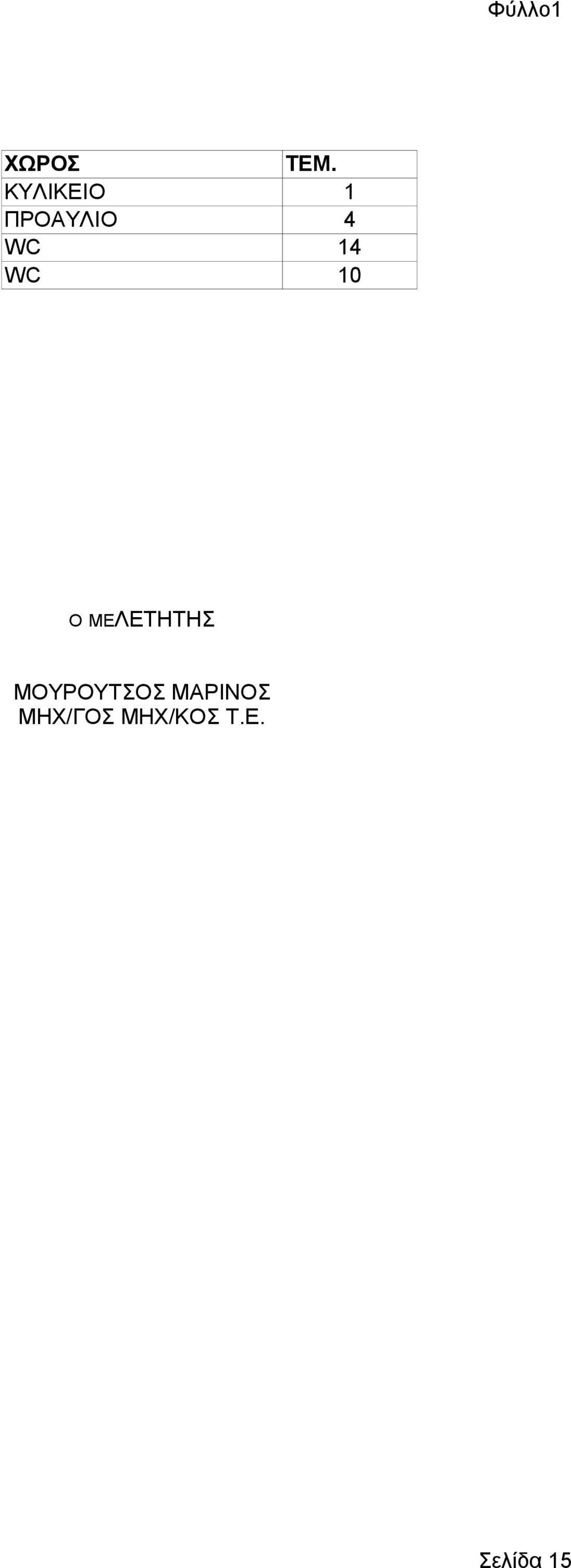 14 WC 10 O MEΛΕΤΗΤΗΣ