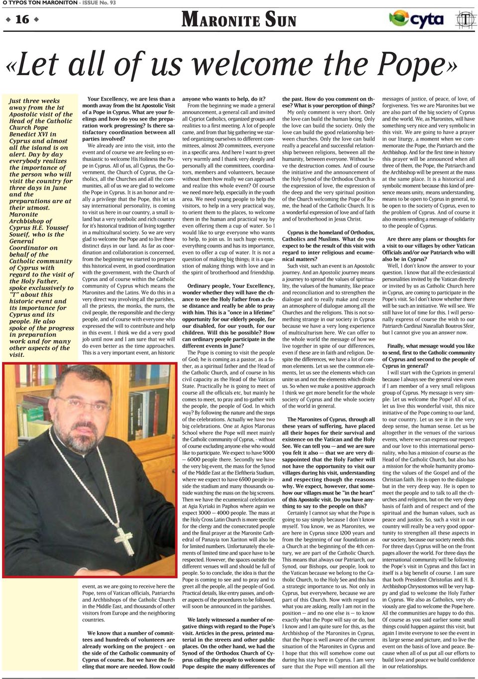 Maronite Archbishop of Cyprs H.E.