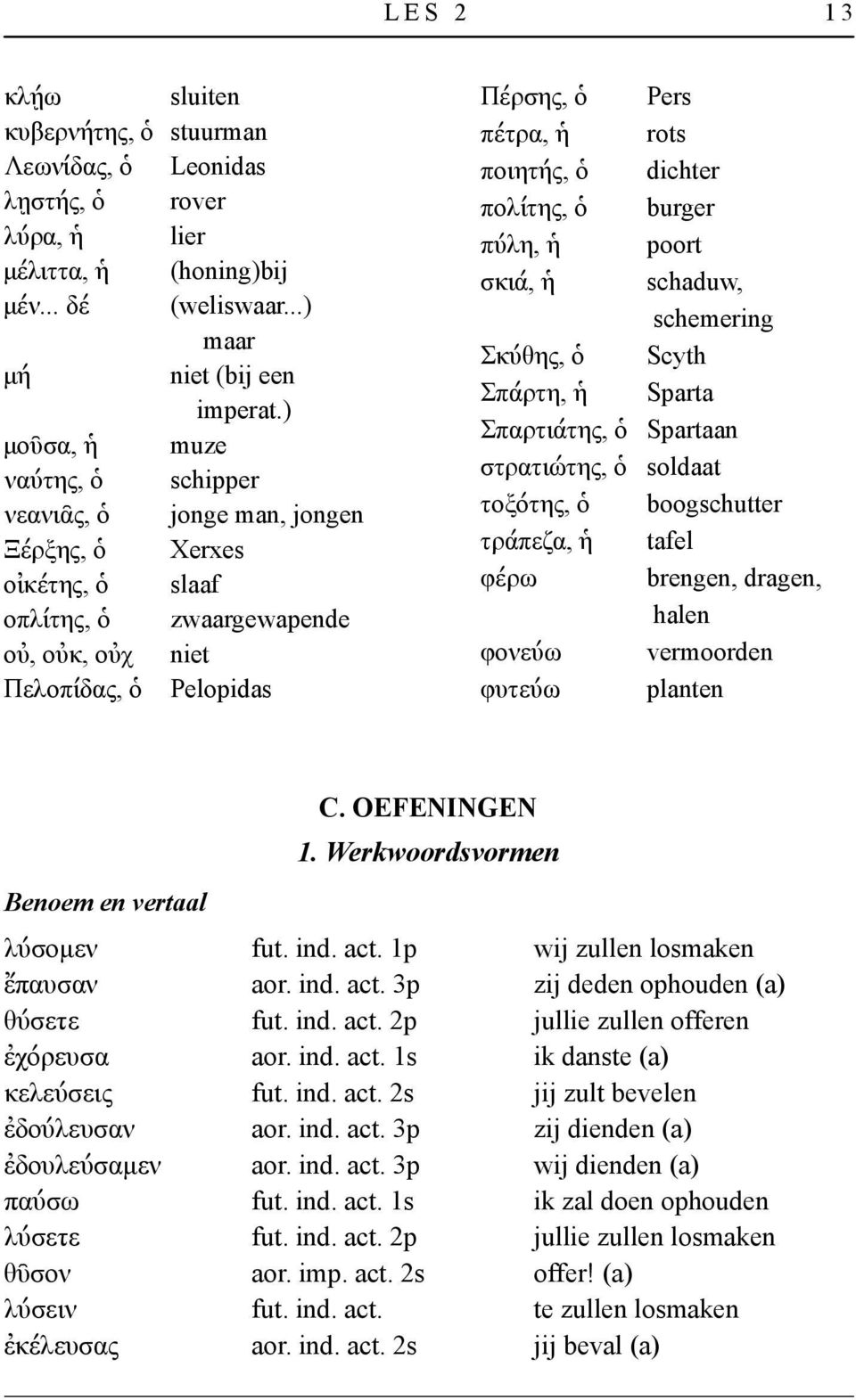 πολίτης, ὁ πύλη, ἡ σκιά, ἡ Σκύθης, ὁ Σπάρτη, ἡ Pers rots dichter burger poort schaduw, schemering Scyth Sparta Σπαρτιάτης, ὁ Spartaan στρατιώτης, ὁ soldaat τοξότης, ὁ boogschutter τράπεζα, ἡ tafel