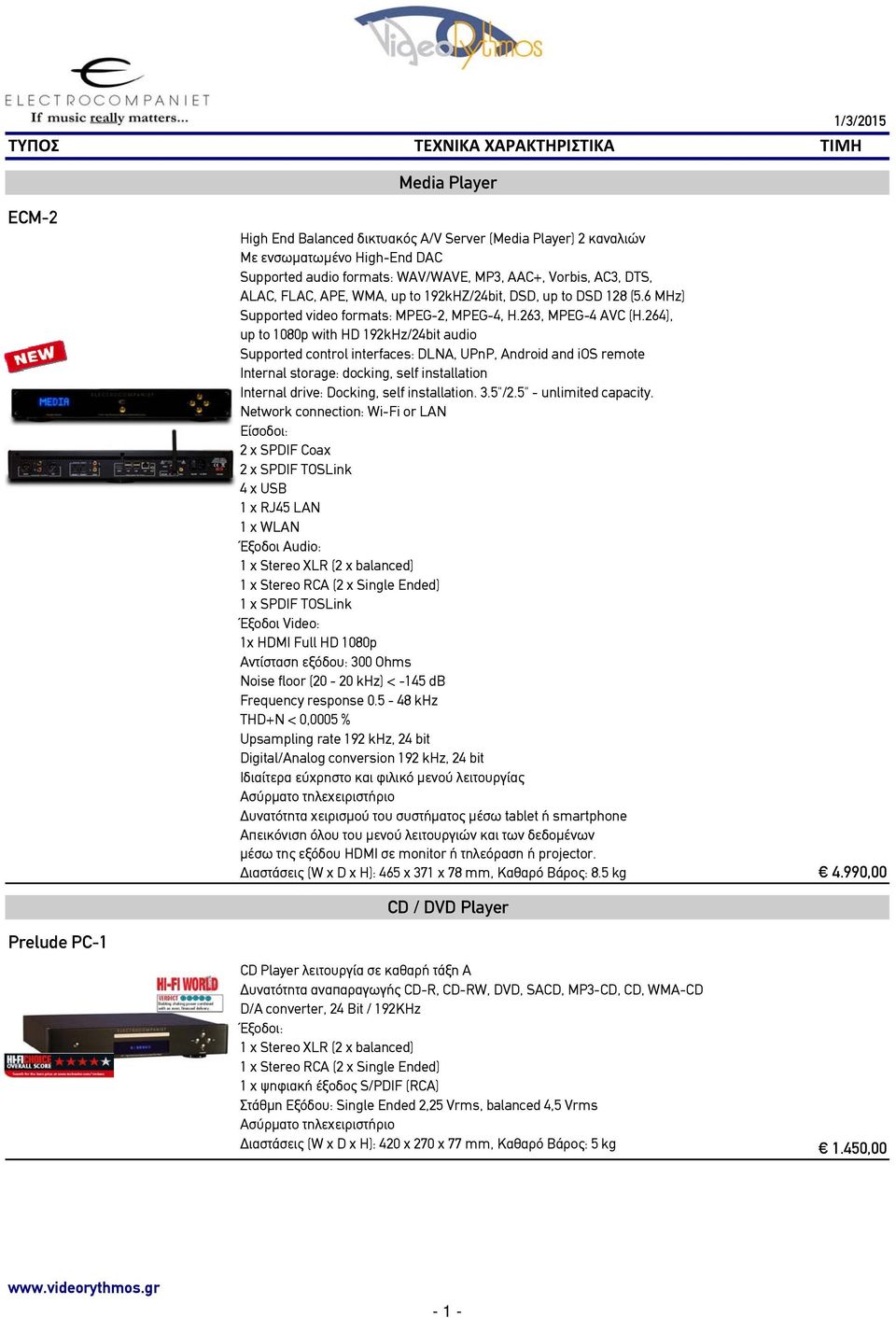 264), up to 1080p with HD 192kHz/24bit audio Supported control interfaces: DLNA, UPnP, Android and ios remote Internal storage: docking, self installation Internal drive: Docking, self installation.