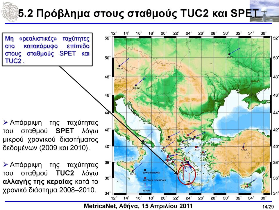 Απόξξηςε ηεο ηαρύηεηαο ηνπ ζηαζκνύ SPET ιόγσ κηθξνύ ρξνληθνύ δηαζηήκαηνο