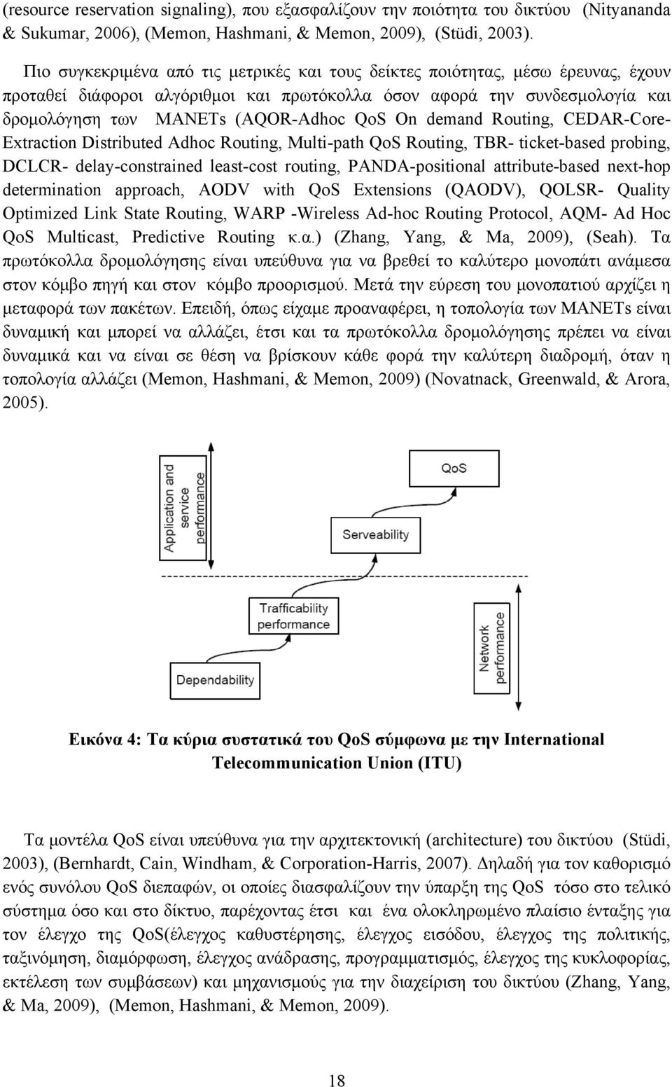 On demand Routing, CEDAR-Core- Extraction Distributed Adhoc Routing, Multi-path QoS Routing, TBR- ticket-based probing, DCLCR- delay-constrained least-cost routing, PANDA-positional attribute-based