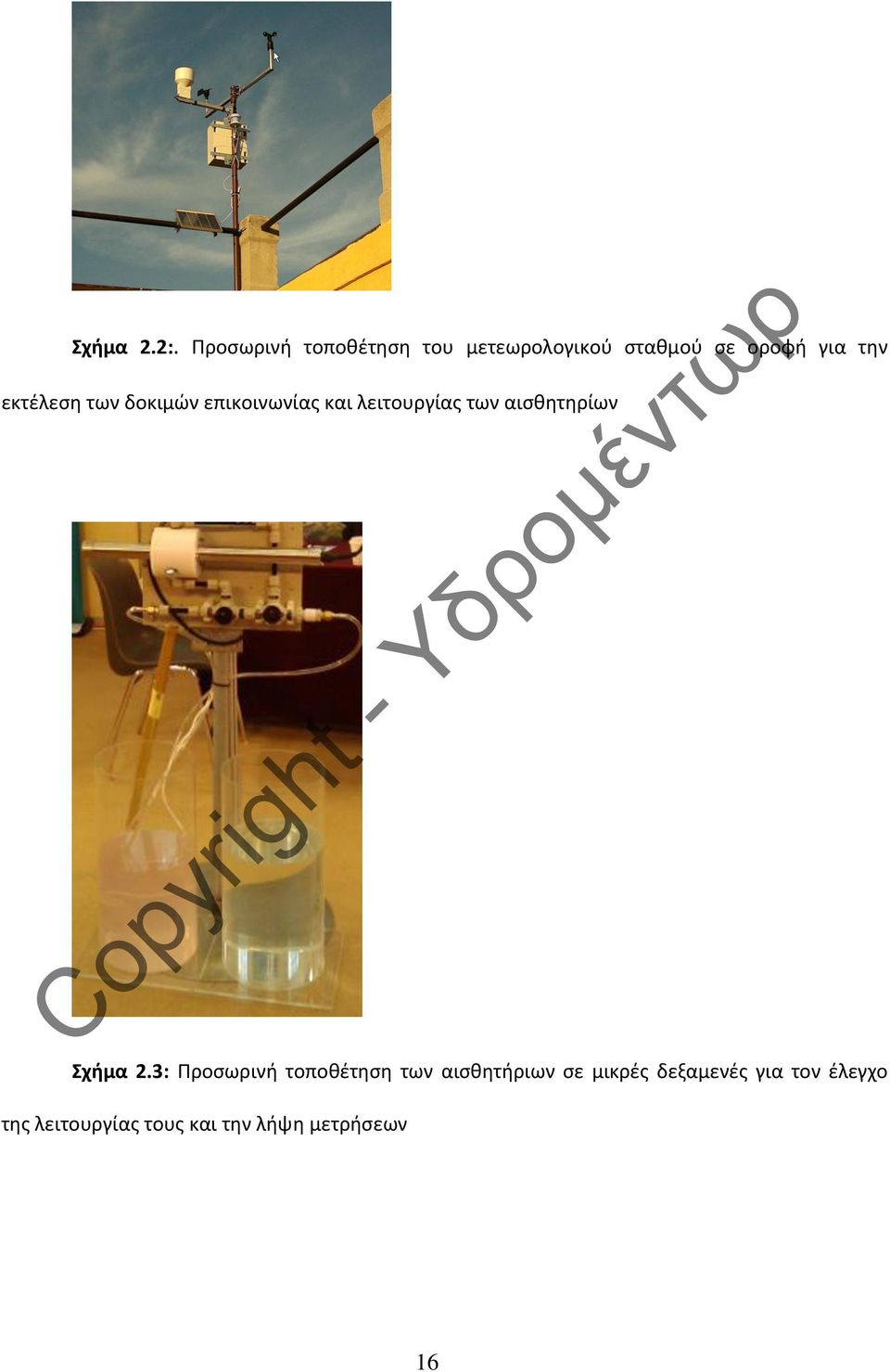 ht - Υδ ρο μ εκτέλεση των δοκιμών επικοινωνίας και λειτουργίας των
