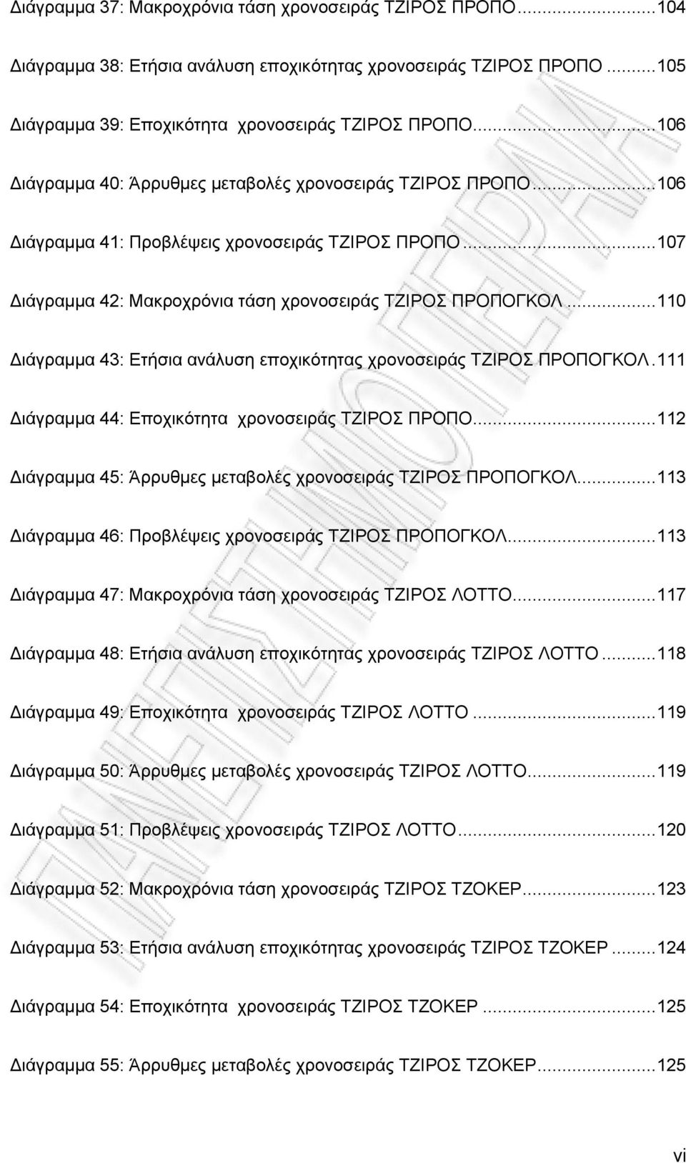 .. 110 Γηάγξακκα 43: Δηήζηα αλάιπζε επνρηθφηεηαο ρξνλνζεηξάο ΣΕΗΡΟ ΠΡΟΠΟΓΚΟΛ. 111 Γηάγξακκα 44: Δπνρηθφηεηα ρξνλνζεηξάο ΣΕΗΡΟ ΠΡΟΠΟ... 112 Γηάγξακκα 45: Άξξπζκεο κεηαβνιέο ρξνλνζεηξάο ΣΕΗΡΟ ΠΡΟΠΟΓΚΟΛ.