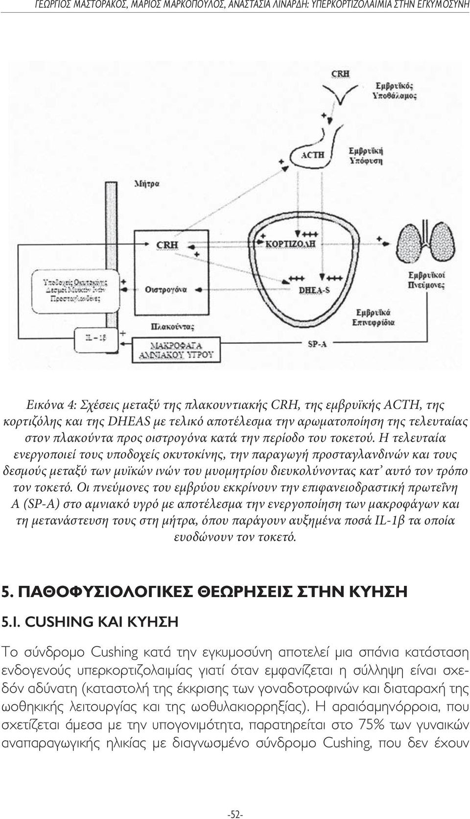 Οι πνεύμονες του εμβρύου εκκρίνουν την επιφανειοδραστική πρωτεΐνη Α (SP-A) στο αμνιακό υγρό με αποτέλεσμα την ενεργοποίηση των μακροφάγων και τη μετανάστευση τους στη μήτρα, όπου παράγουν αυξημένα