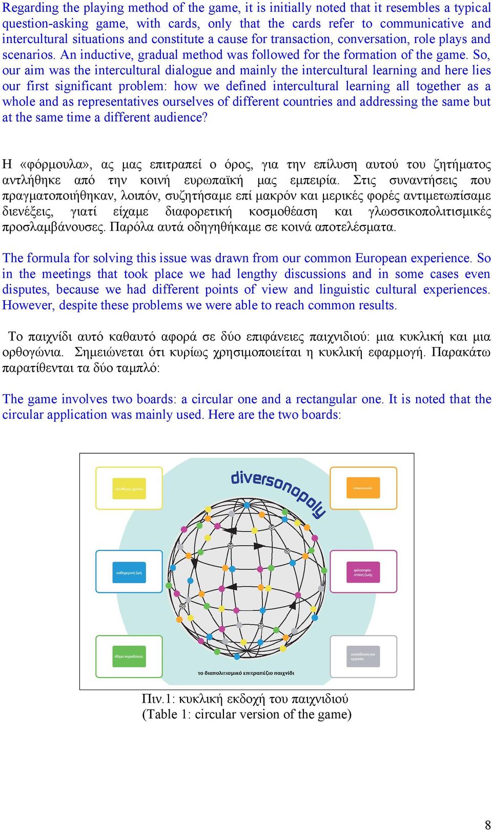 So, our aim was the intercultural dialogue and mainly the intercultural learning and here lies our first significant problem: how we defined intercultural learning all together as a whole and as