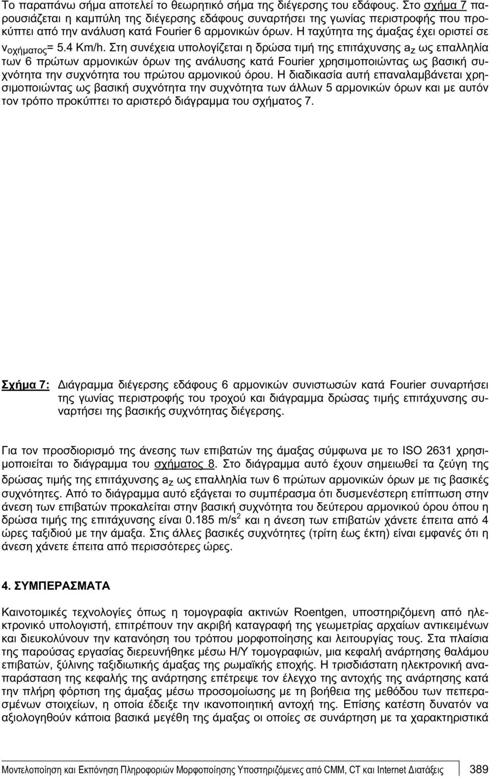 Η ταχύτητα της άμαξας έχει οριστεί σε v οχήματος = 5.4 Km/h.