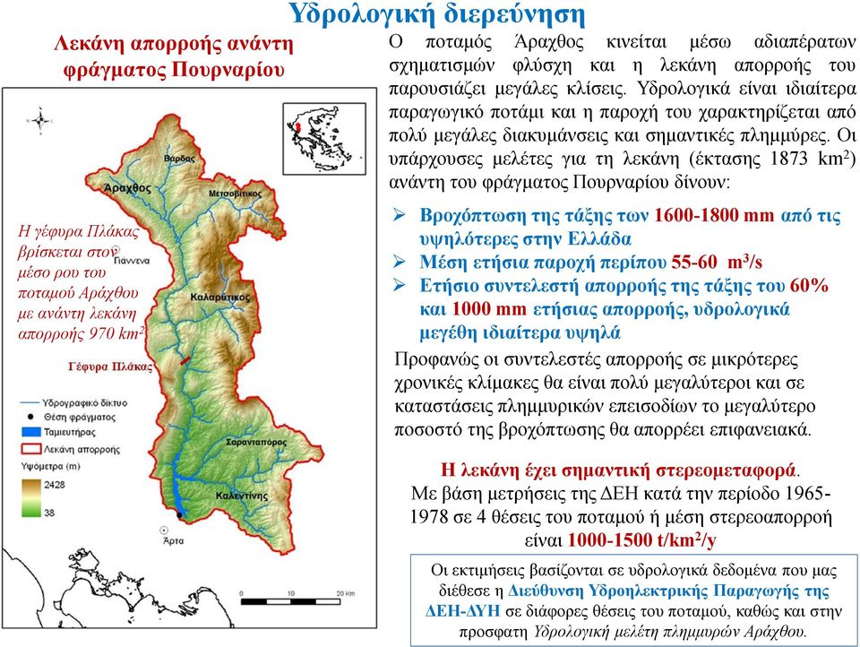 Υδρολογικά είναι ιδιαίτερα παραγωγικό ποτάμι και η παροχή του χαρακτηρίζεται από πολύ μεγάλες διακυμάνσεις και σημαντικές πλημμύρες.