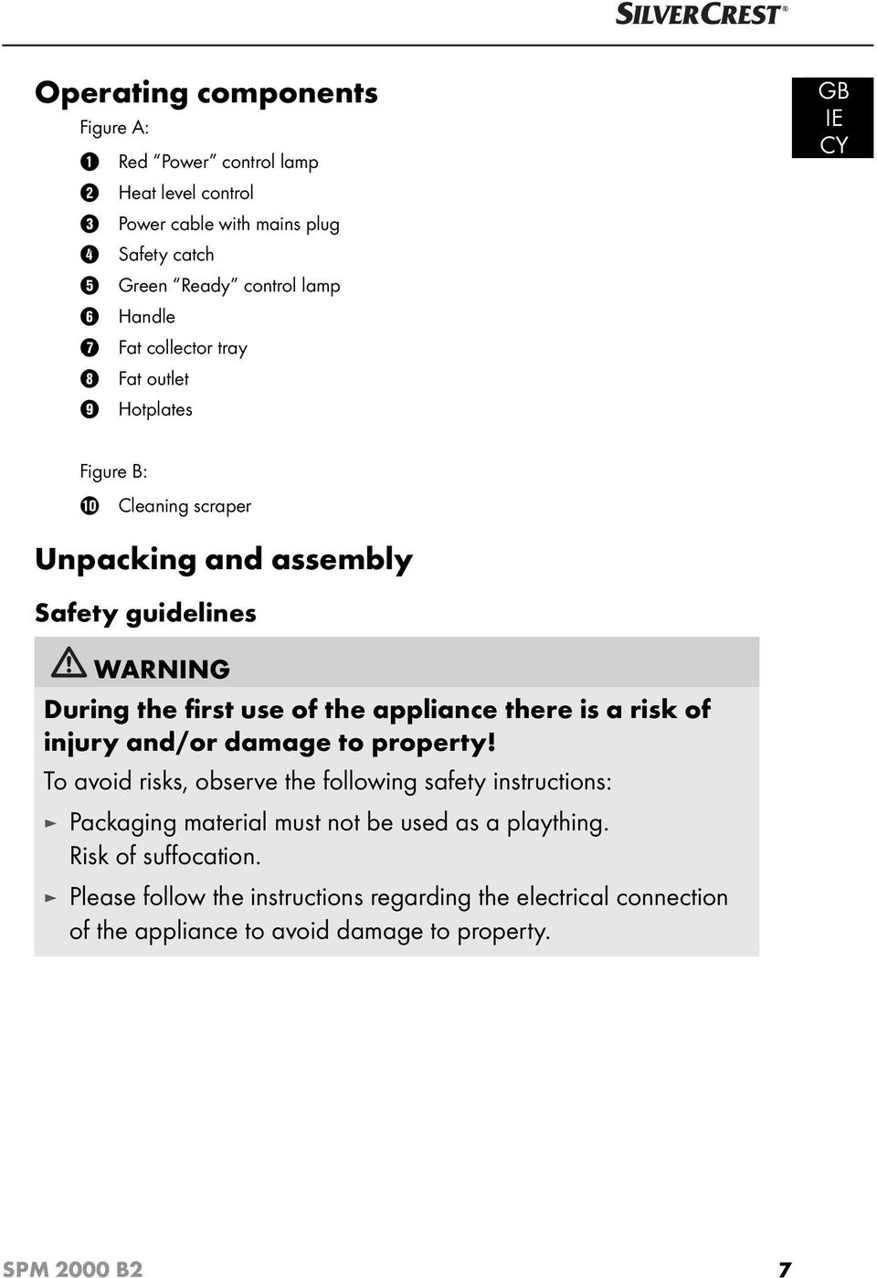 appliance there is a risk of injury and/or damage to property!