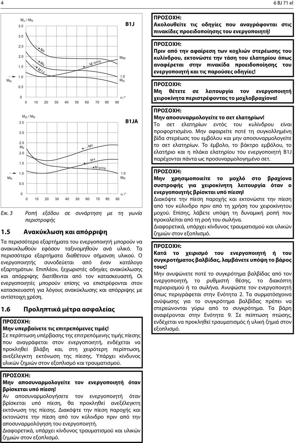 Ο ενεργοποιητής συνοδεύεται από έναν κατάλογο εξαρτημάτων. Επιπλέον, ξεχωριστές οδηγίες ανακύκλωσης και απόρριψης διατίθενται από τον κατασκευαστή.