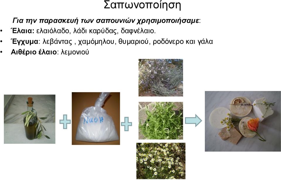 καρύδας, δαφνέλαιο.
