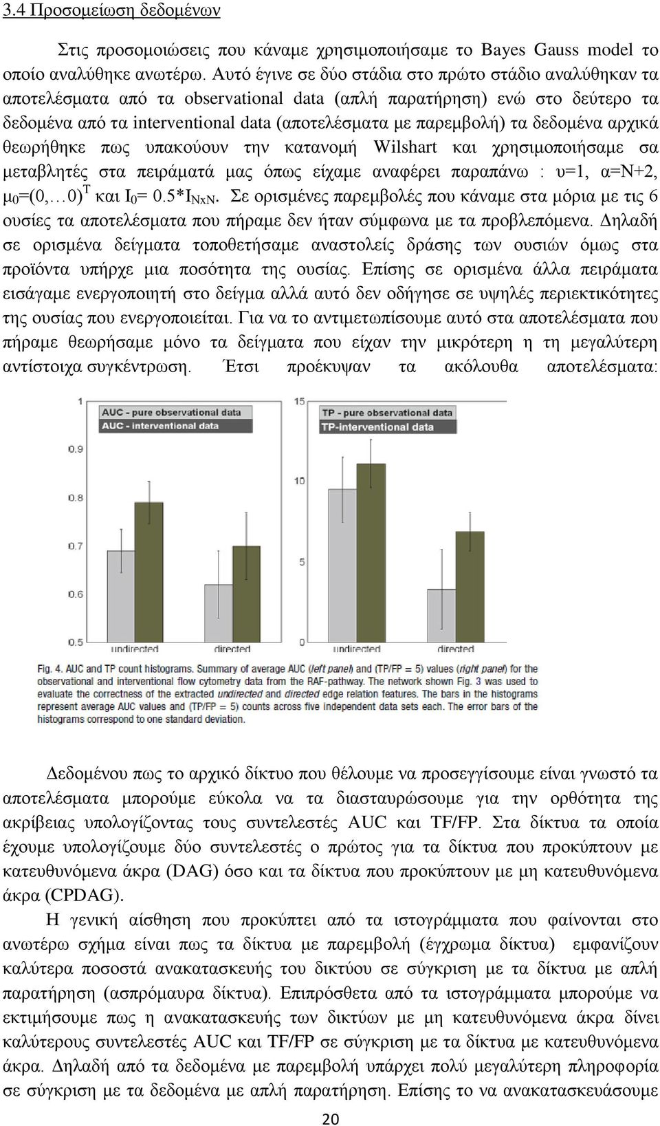 δεδομένα αρχικά θεωρήθηκε πως υπακούουν την κατανομή Wilshart και χρησιμοποιήσαμε σα μεταβλητές στα πειράματά μας όπως είχαμε αναφέρει παραπάνω : υ=1, α=ν+2, μ 0 =(0, 0) Τ και Ι 0 = 0.5*Ι ΝxN.