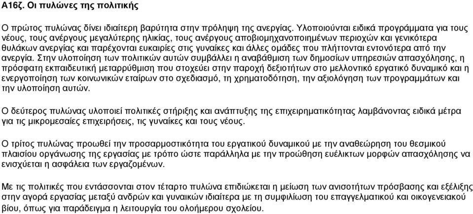 και άλλες ομάδες που πλήττονται εντονότερα από την ανεργία.