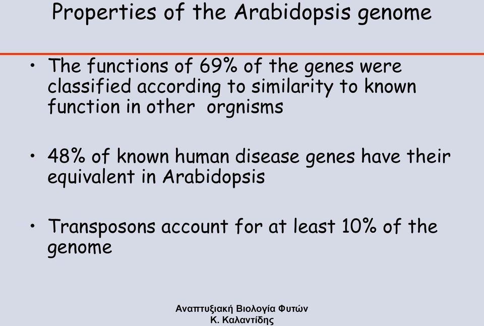 other orgnisms 48% of known human disease genes have their