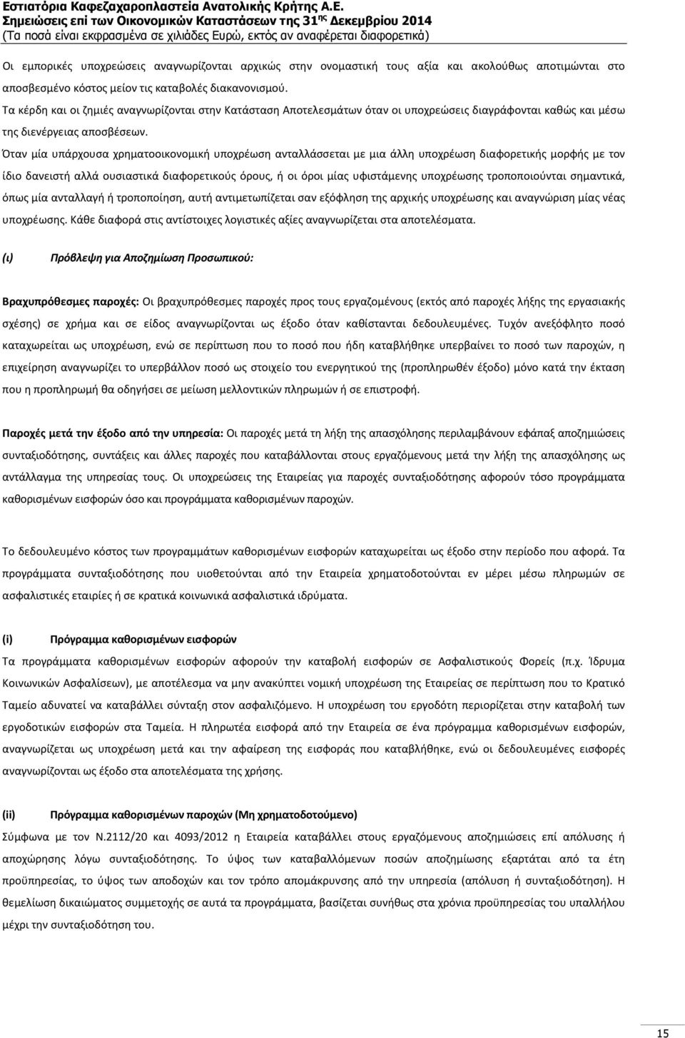 Όταν μία υπάρχουσα χρηματοοικονομική υποχρέωση ανταλλάσσεται με μια άλλη υποχρέωση διαφορετικής μορφής με τον ίδιο δανειστή αλλά ουσιαστικά διαφορετικούς όρους, ή οι όροι μίας υφιστάμενης υποχρέωσης