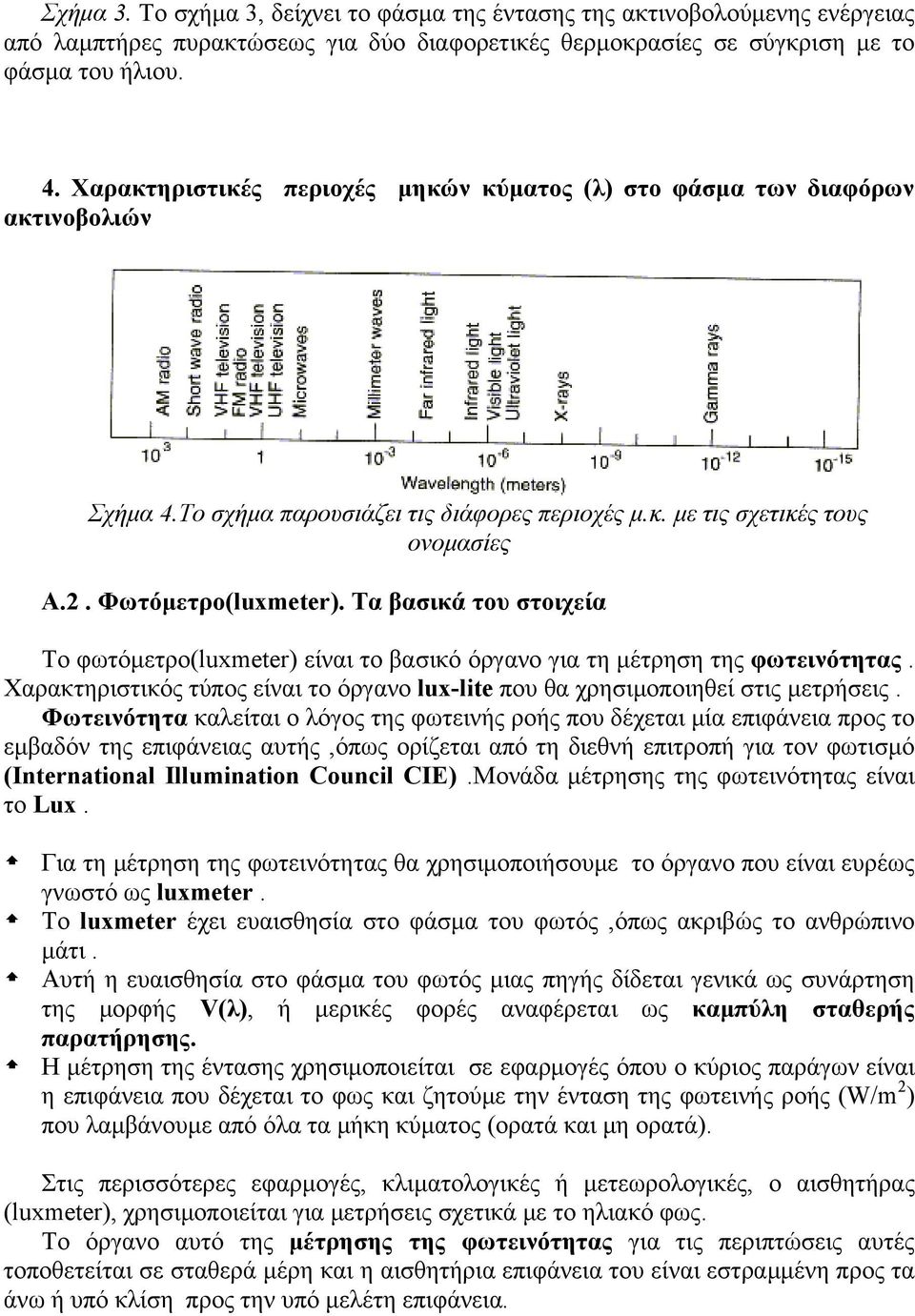 Τα βασικά του στοιχεία Το φωτόμετρο(luxmeter) είναι το βασικό όργανο για τη μέτρηση της φωτεινότητας. Χαρακτηριστικός τύπος είναι το όργανο lux-lite που θα χρησιμοποιηθεί στις μετρήσεις.