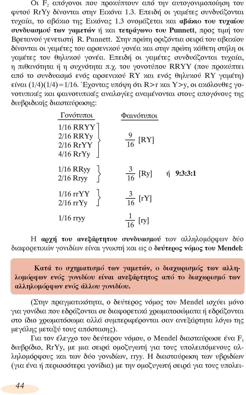 προς τιμή του Βρετανού γενετιστή R. Punnett. Στην πρώτη οριζόντια σειρά του αβακίου δίνονται οι γαμέτες του αρσενικού γονέα και στην πρώτη κάθετη στήλη οι γαμέτες του θηλυκού γονέα.