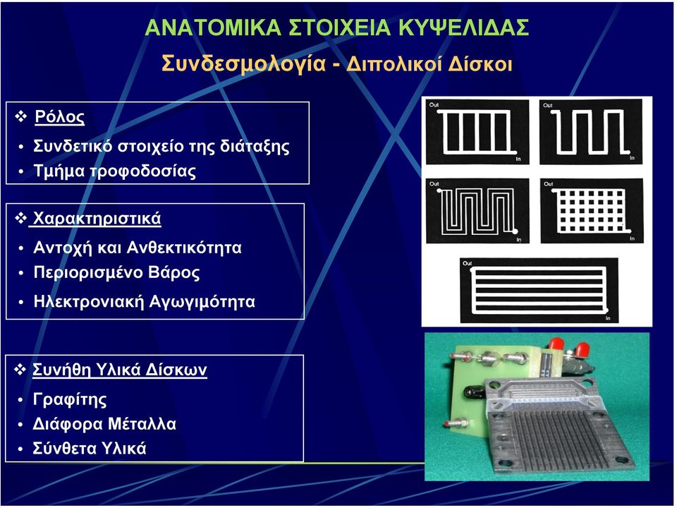 Χαρακτηριστικά Αντοχή και Ανθεκτικότητα Περιορισµένο Βάρος