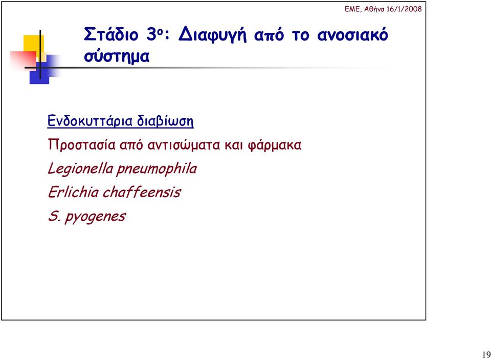 από αντισώµατα και φάρµακα Legionella