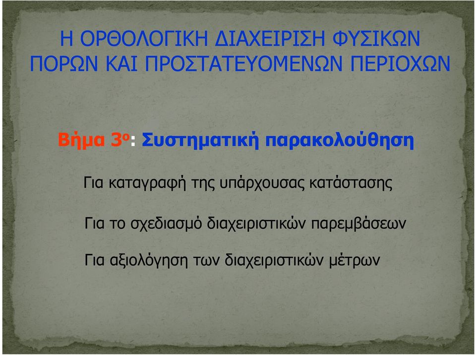 καταγραφή της υπάρχουσας κατάστασης Για το σχεδιασμό