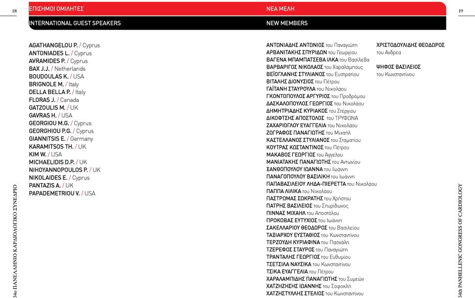 / USA MICHAELIDIS D.P. / UK NIHOYANNOPOULOS P. / UK NIKOLAIDES E. / Cyprus PANTAZIS A. / UK PAPADEMETRIOU V.