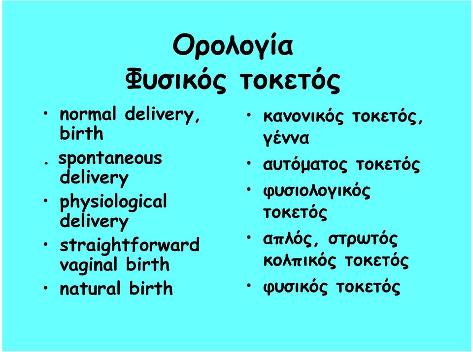 vaginal birth natural birth κανονικός τοκετός, γέννα