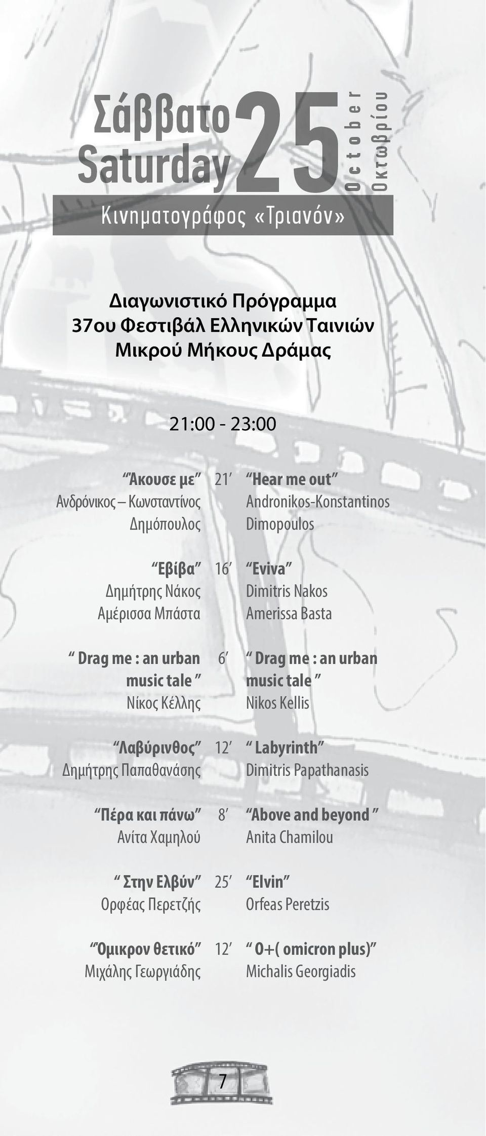 Περετζής Όμικρον θετικό Μιχάλης Γεωργιάδης 21 16 6 12 8 25 12 Hear me out Andronikos-Konstantinos Dimopoulos Eviva Dimitris Nakos Amerissa Basta Drag me