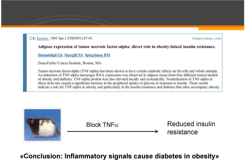 Inflammatory signals cause